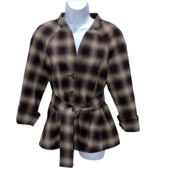 Signature By Larry Levine Plaid Blazer Fully Lined Size 8 - Picture 10 of 10